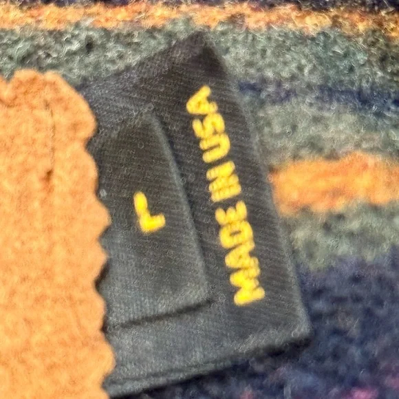 Vintage Woolrich Southwestern Blanket Jacket with Bold Stripes Men’s Large - Picture 7 of 8